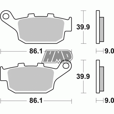 Pastilhas travão HONDA ADV / CB / F / X / CBR / R / RR / CMX / CTX / INTEGRA / NC / NM4 / KAWASAKI KLE / Z / SUZUKI GSX-R / GW / SFV / SV / X / 881LS - SBS